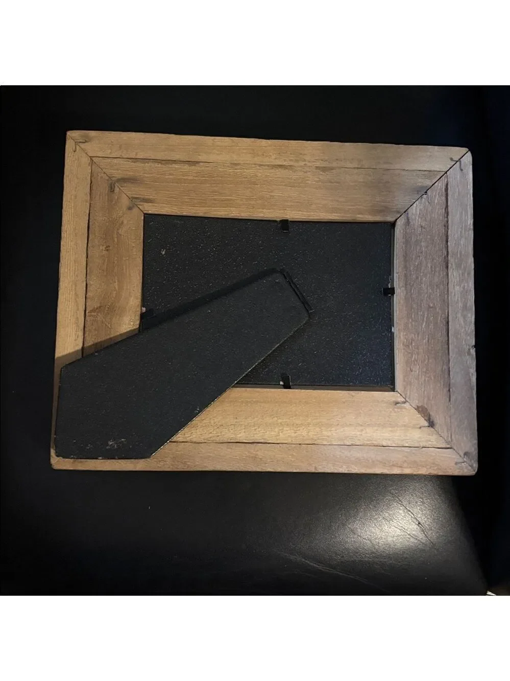 Houston Texas photo frame 4”x 6” home rustic wood stars stamped embossed writing